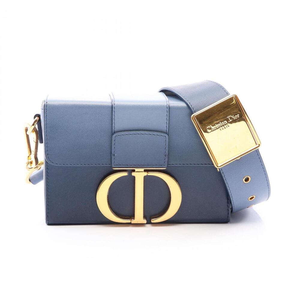 Christian Dior Dior 30 Montaigne Box Shoulder Bag Handbag Leather Women's Blu...